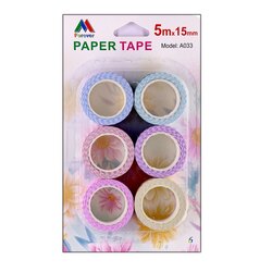 PAPER TAPE PRINTED 15mm x 5m 35006 RAW-A033
